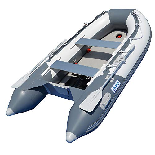 BRIS 10.8 ft Inflatable Boat Dinghy Yacht Tender Raft Gray with White