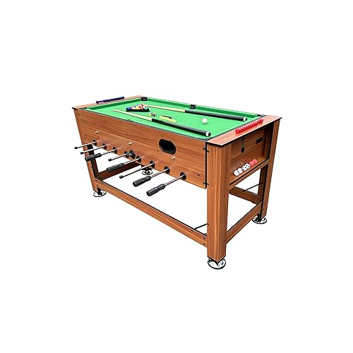 KICK Dyad 55" 2-in-1 Multi Game Table Brown