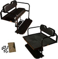 Performance Plus Carts Yamaha Golf Cart Flip Folding Rear Seat Kit Black