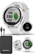 PlayBetter Garmin Approach S42 Golf GPS Watch Silver/White