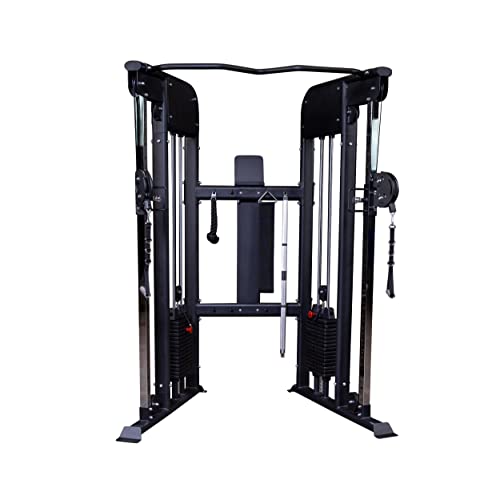 Body-Solid Functional Trainer - Dual 160lb Weight Stacks Black