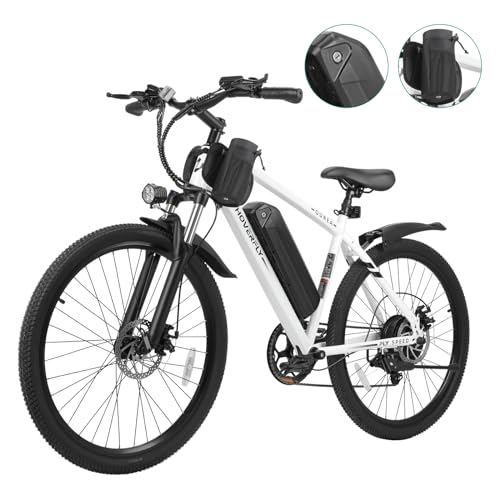 HOVERFLY OUREA Electric Bike 26" 750W Peak Motor Mountain Ebike White