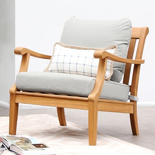 Cambridge Casual Robin Teak Wood 4 Piece Patio Conversation Set Natural Teak