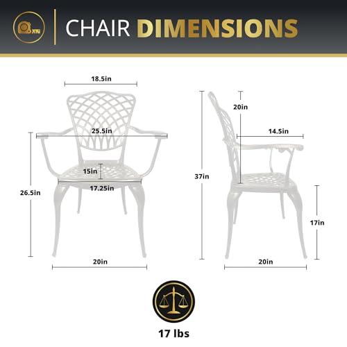 Kinger Home Arden 5-Piece Outdoor Dining Set for 4 Bronze