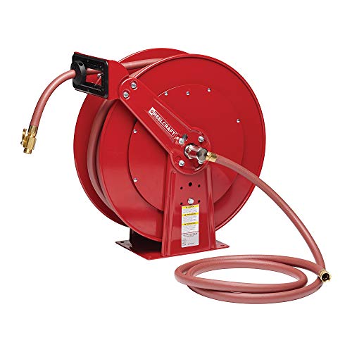 Reelcraft Garden Series 3/4" x 75 ft. Spring Retractable Hose Reel Red