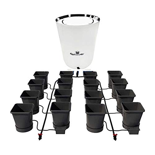 AutoPot Watering Systems 16 Pot XL Hydroponic System with 6.6 Gallon Pots and 60 Gallon FlexiTank Black