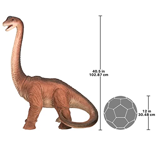 Design Toscano Scaled Jurassic Brachiosaurus Dinosaur Statue Full Color