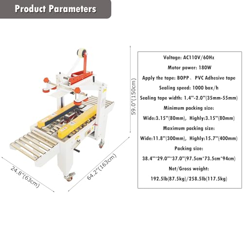 INTSUPERMAI Auto Case Sealer Machine 110V