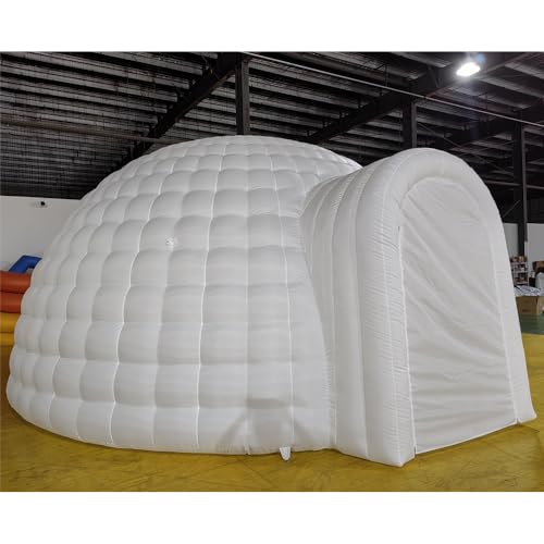 Younghome Inflatable Igloo Dome Tent with RGB LED Lights White