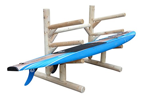Log Kayak Rack 3 Place 1 Sided SUP Storage Rack Natural