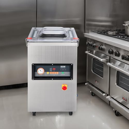 VEVOR Chamber Vacuum Sealer 600W for Wet Foods, Meats & Marinades Silver