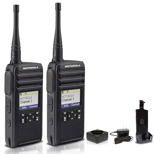 Motorola Solutions DTR700 Digital 2-Way Radio 2-Pack Black