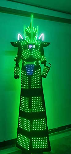 Gracecolorlife LED Light Stilts Walker Robot Suit Black (L)