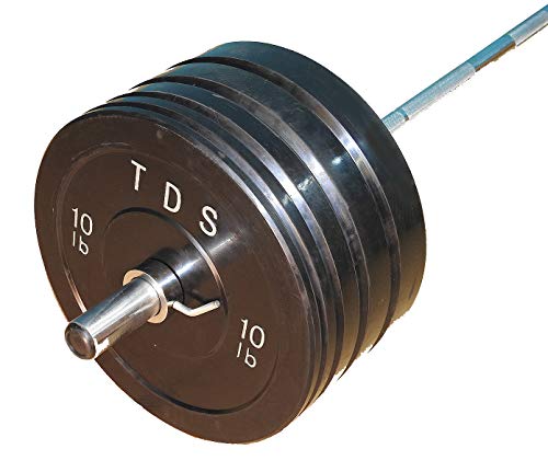 TDS 300 lb Olympic Weight Set with Rubber Bumper Plates, Iron Plates, and Olympic Bar