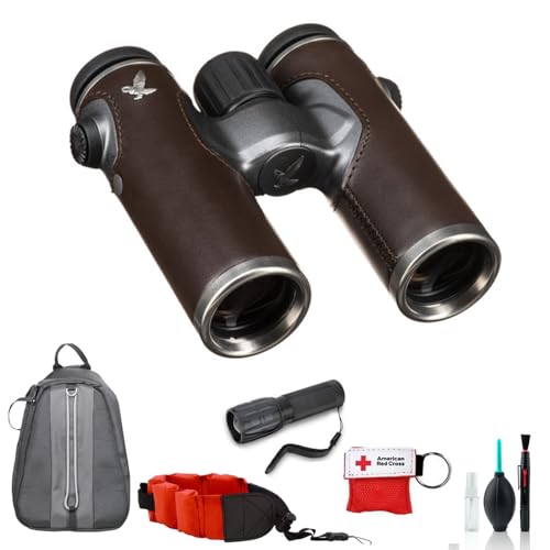 SWAROVSKI OPTIK 8x30 CL B Companion Nomad Binoculars Brown Leather with Deluxe Backpack Red