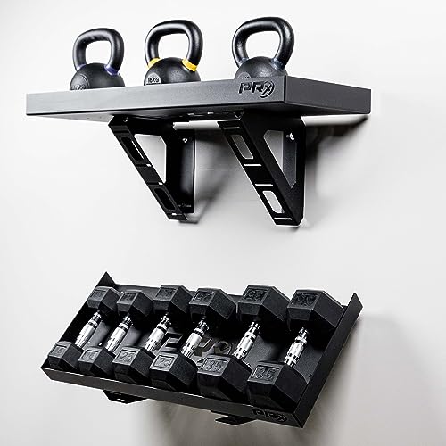 PRx Performance Wall Mounted Dumbbell Storage Shelf Black