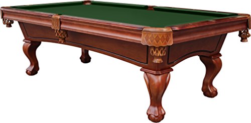 Playcraft Charles River 8' Chestnut Slate Pool Table with Leather Drop Pockets
