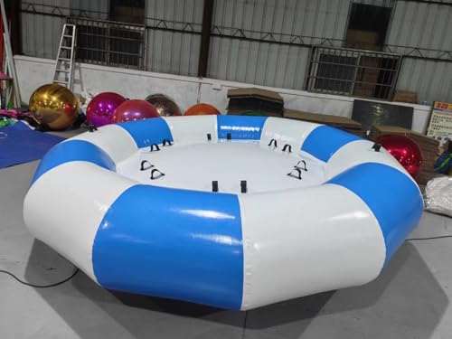Alessia Cara Inflatable Disco Boat Inflatable UFO Boat 6 Seats Blue and White