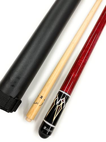 Generic Carom Cue Adam Sendai with Case for 3 Cushion Billiards