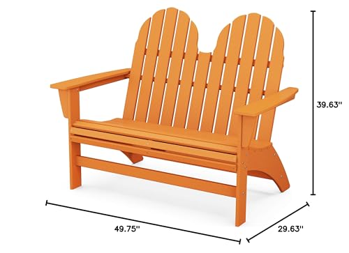 Polywood Vineyard Bench Tangerine
