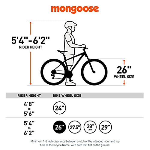 Mongoose Flatrock Womens Hardtail Mountain Bike 26-Inch Wheels 21 Speed Twist Shifters 16-Inch Lightweight Aluminum Frame Purple