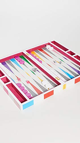 Jonathan Adler Rainbow Checkerboard Backgammon Set Multi