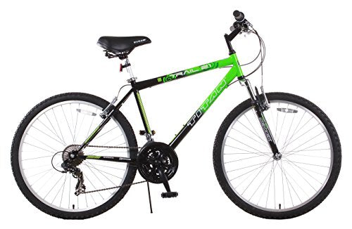 Titan Trail 21-Speed Suspension Men's Mountain Bike 18-Inch Frame Green/Black