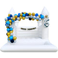OZIS Inflatable White Bounce House Castle with Ball Pit 13x10x10FT