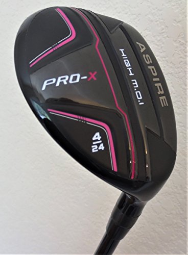 Womens Pro X Elegance Petite Golf Set Complete Clubs with Deluxe Cart Bag Pink Black