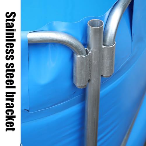 Sermair Blue Canvas Pool Folding Plastic Swimming Pool Multi-Functional Water Storage Tank 157x47 Inch