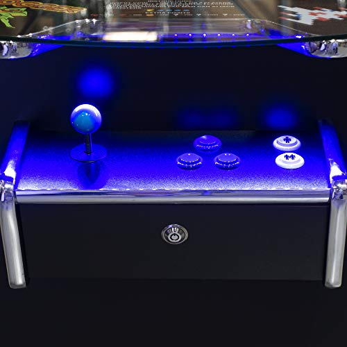 Creative Outdoor Distributor Full Size Pub Arcade Machine 2 Player 60 Games 22" LCD Round Glass Top No Trackball