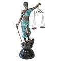 Design Toscano Themis Blind Justice Cast Bronze Statue Giant Bronze and Verdigris Finish