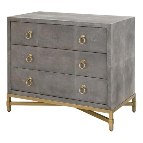 Star International Furniture Traditions Strand 3-Drawer Resin Nightstand Grey