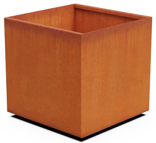 Plantercraft Corten Steel Square Cube Planter Natural