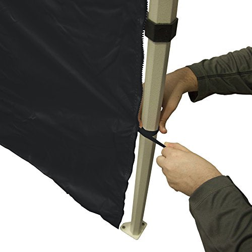 Vispronet 10x15 Aluminum Canopy Tent Kit Black - Wind Resistant Up to 30mph with Window Wall & Storage Bag