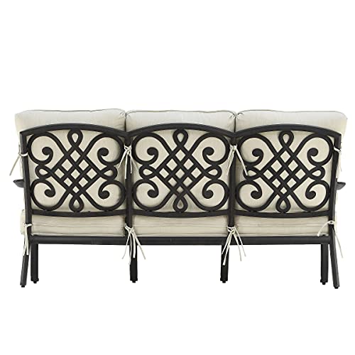 National Outdoor Living Windsor Collection 4-Piece All-Weather Patio Bistro Set Black