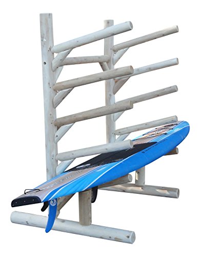 Log Kayak Rack 5 Place 1 Sided SUP Unfinished