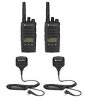 Motorola Solutions 2 Pack RMU2080D Radios with Speaker Mics Black