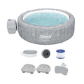 Coleman SaluSpa Sicily AirJet Inflatable Hot Tub with Bestway Non-Slip Seat & Headrest Gray