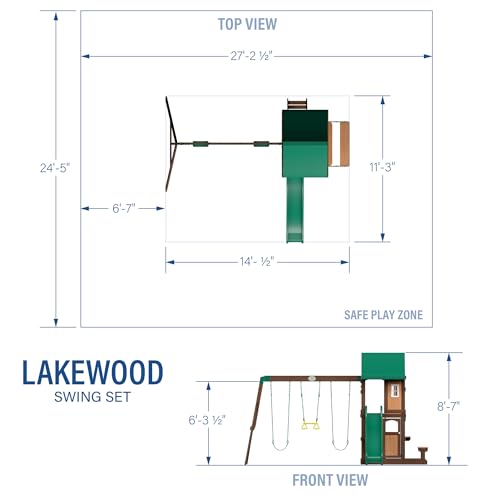 Backyard Discovery Lakewood Cedar Swing Set Multi-Color