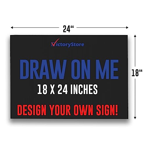 VictoryStore 18” x 24” Corrugated Plastic Blank Yard Signs Black 500-Pack