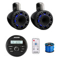 KICKER Marine Gauge Style USB Bluetooth AM/FM Stereo Media Center Receiver with 2X 8" HLCD Tower Speakers Black