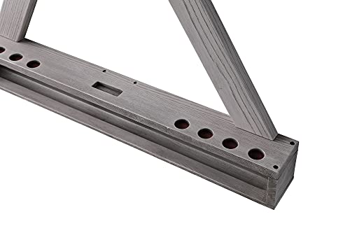 Playcraft X Style Hardwood 8 Cue Billiard Equipment Wall Rack Pewter