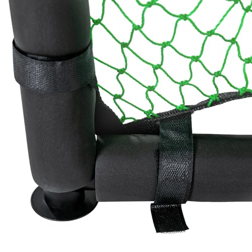 Eleeferri Golf Hitting Cage with Practice Net & Swing Mat Green Black White