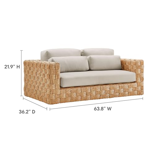 Modway Thames Sofa Natural Light Gray