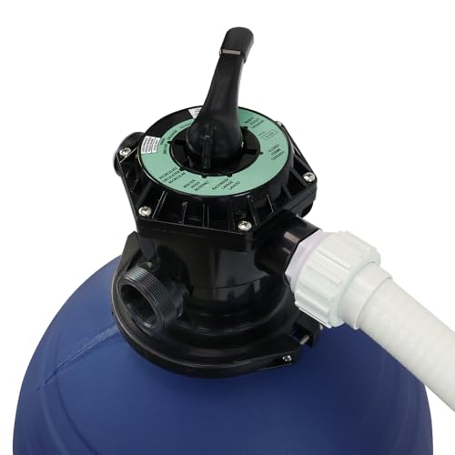 Rx Clear 22-Inch Sand Filter System with 1 HP Pump for Above Ground Pools Blue