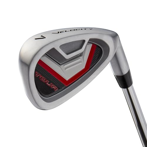 Wilson Tour Velocity Complete Golf Set with Stand Bag - Men's Right Hand, Regular Flex Black/Red