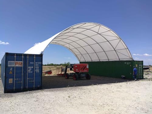 Kaimei 20'x40' Heavy Duty Shipping Container Canopy Shelter White