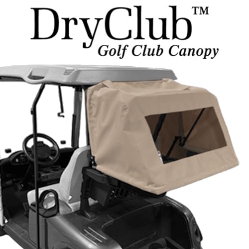 DOORWORKS GOLF CART ENCLOSURES Golf Cart Club Cover - DryClub Canopy in Sunbrella Black