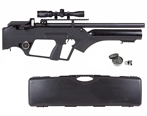 Wearable4U Hatsan BullMaster Semi-Auto .177 Cal PCP Air Rifle Bundle with Scope, Rings & Pellets